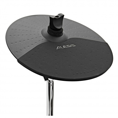 Prato bateria eletrónica preto Alesis com suporte metálico