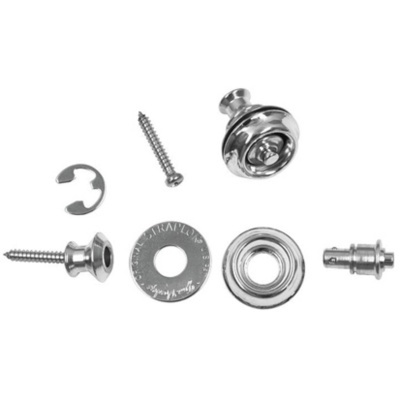 Peças metálicas prateadas para montagem com parafusos e fecho