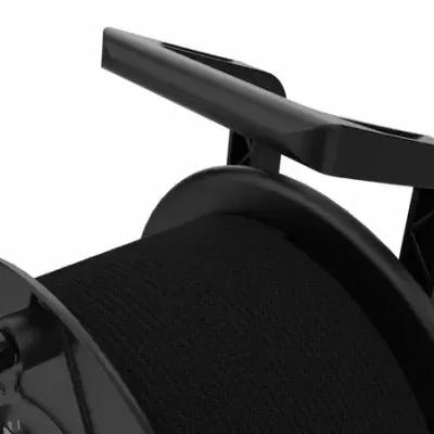 Rolo de linha preta para pesca em plástico com suporte