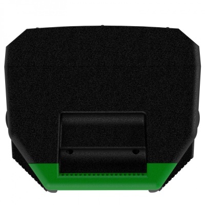 Dispositivo eletrônico preto com faixa verde na base