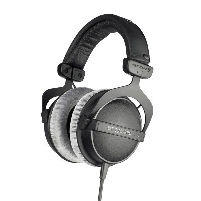 Ausculadores Beyerdynamic DT 770 PRO preto com almofadas cinzentas