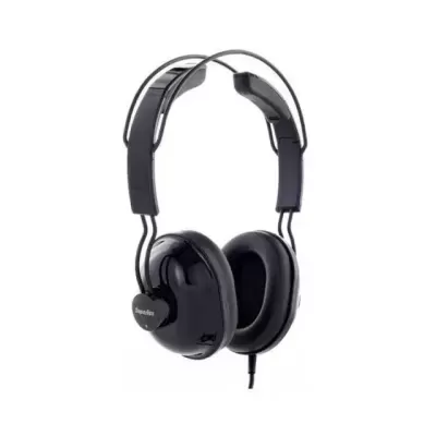 Auscultadores Superlux pretos com banda dupla e almofadas acolchoadas