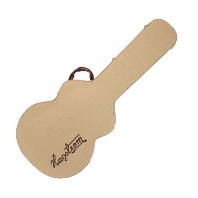 Estojo rígido bege para guitarra com logótipo Hagstrom