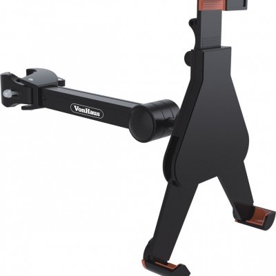 Suporte ajustável para tablet ou telemóvel de parede preto VonHaus