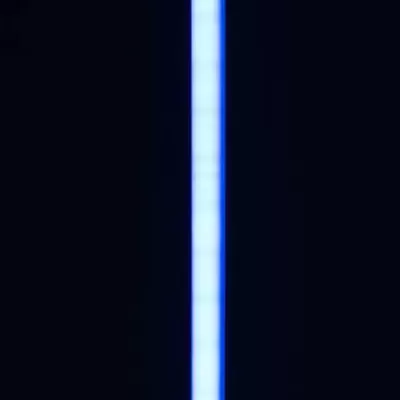 tubo luminoso LED azul com base preta