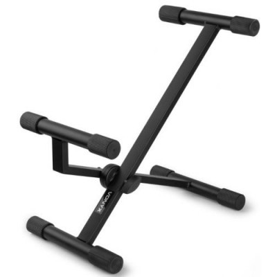 Suporte para guitarra preto em metal com espuma protetora