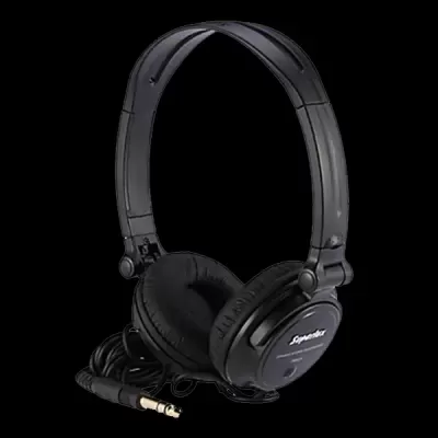 Ausculadores pretos Superlux com cabo e ficha jack