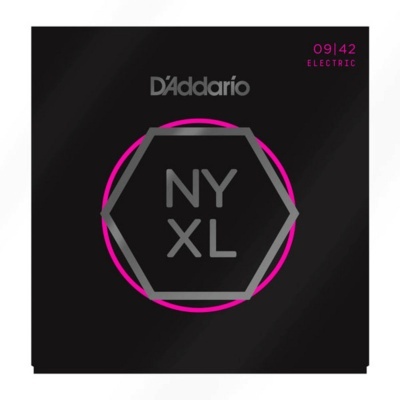 Embalagem preta de cordas de guitarra D'Addario NY XL 09|42 para guitarra elétrica