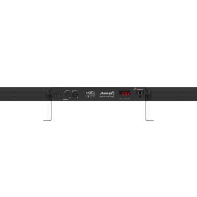 Barra de som preta Aiwa com controlo frontal e indicador de volume digital