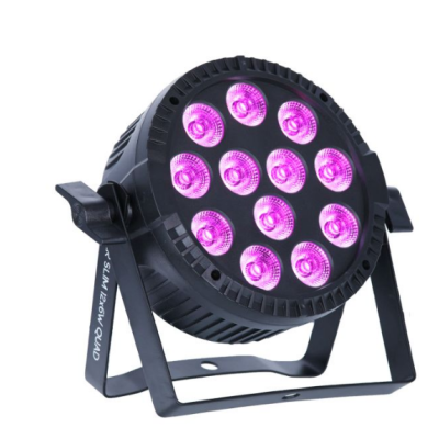 Spot de luz LED preto com LEDs cor-de-rosa e suporte ajustável