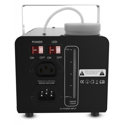 Unidade preta de máquina de controle de fumaça com medidor e interruptores