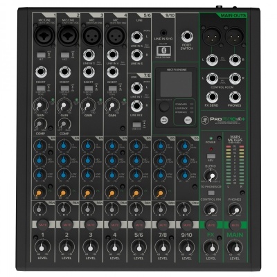 Mesa de mistura áudio PreSonus StudioLive AR12 USB preta com botões e conectores