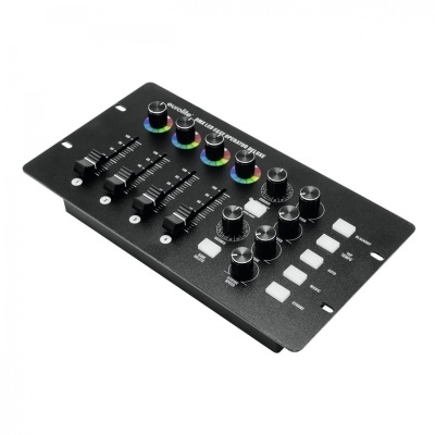Mesa de controlo DMX Eurolite preta com botões e sliders