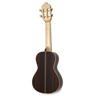 Guitarra clássica encostada de costas com fundo branco