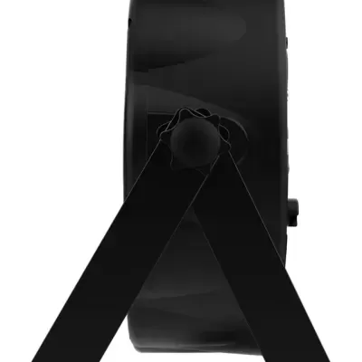 Ventoinha compacta preta com suporte inclinado