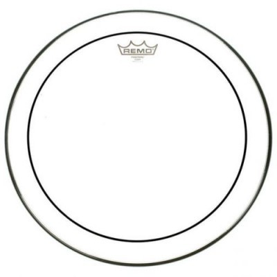 Pele para caixa de bateria branca com logotipo BEMOL