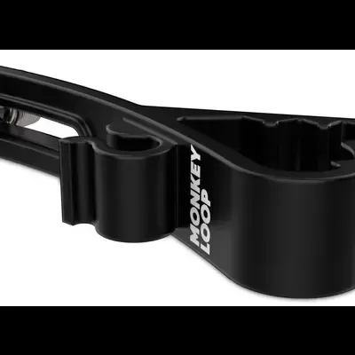 Clipe preto para bicicleta com texto MONKEY LOOP