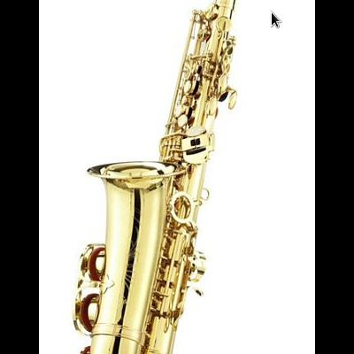 Saxofone tenor dourado com teclas marrom