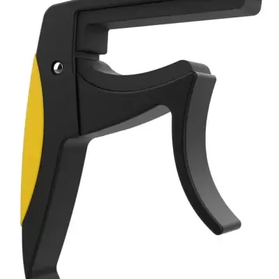 Prendedor de capo para guitarra preto e amarelo