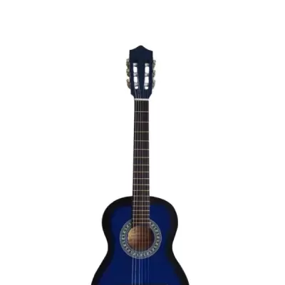 Guitarra clássica azul com 6 cordas
