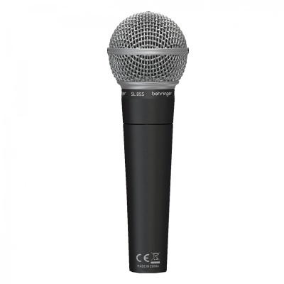 Microfone dinâmico Behringer SL 85S preto com grelha metálica prateada