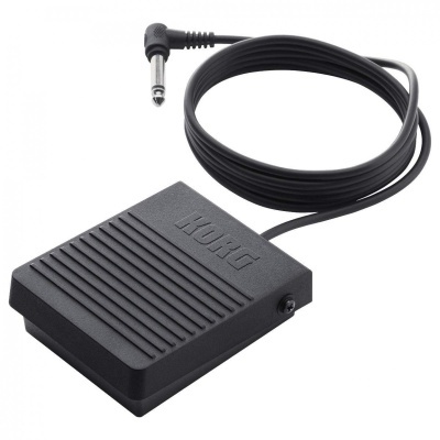 Pedal de expressão KORG preto com cabo e conector jack