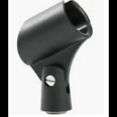 Suporte preto para microfone com parafuso