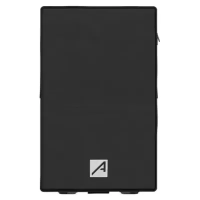 Dispositivo eletrónico preto retangular com logótipo branco A