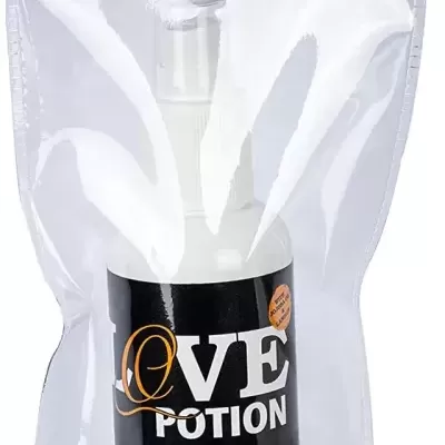 Spray Love Potion String Care com embalagem preta, branca e selo laranja