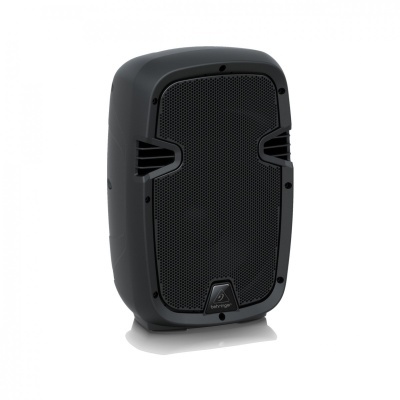 Coluna portátil preta Behringer com grelha metálica frontal