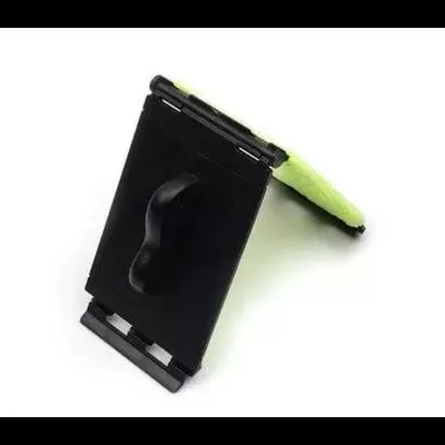 Suporte preto com alça e parte verde fosforescente