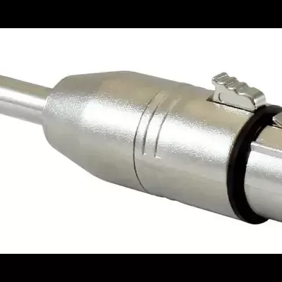 Adaptador XLR fêmea para jack 6,35 mm macho prateado