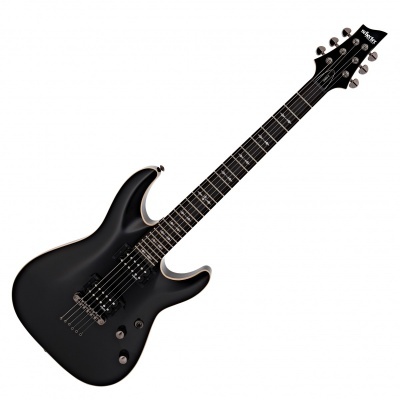Guitarra elétrica preto com acabamento mate e braço escuro Ibanez