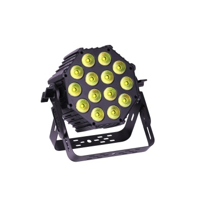 Refletor de luz preto com quinze lentes amarelas e suporte ajustável