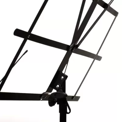 Suporte de partitura metálico dobrável preto