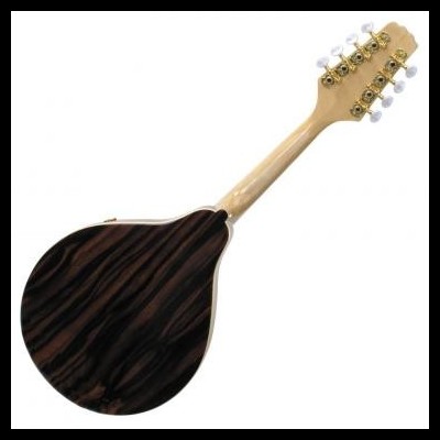 Mandolim madeira escura e clara com cravelhas douradas