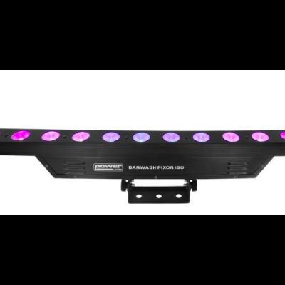 Barra de luz LED linear com 18 lâmpadas coloridas e suporte inferior