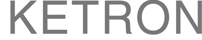 Logótipo da marca KETRON em letras cinzentas sobre fundo branco