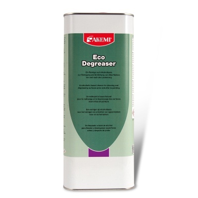 Recipiente metálico de Eco Degreaser da marca FAKEMI com rótulo verde e vermelho