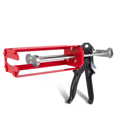 Aplicador de silicone metálico vermelhor com gatilho preto