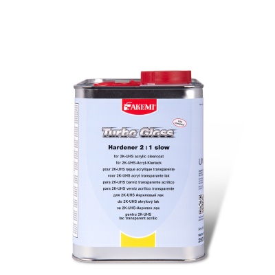 Lata metálica com endurecedor Akemi Turbo Gloss Hardener 2:1 slow