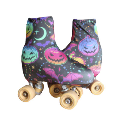 Patins de quatro rodas com design Halloween colorido