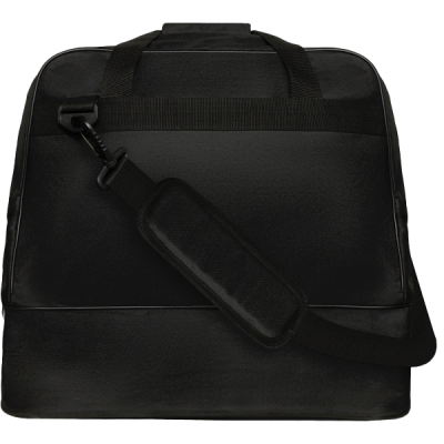 Bolsa de viagem preta com alça ajustável e ombreira acolchoada