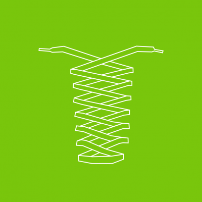 Ilustração de mola helicoidal branca em fundo verde