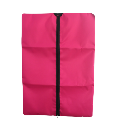 Saco de armazenamento rosa com fecho preto