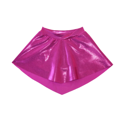Saia rosa choque brilhante com formato evasê