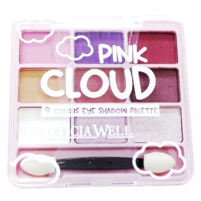 Paleta de sombra de olhos colorida PINK CLOUD com aplicador duplo