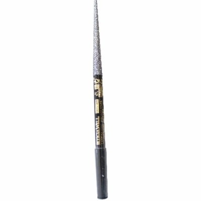Lápis de olhos preto com tampa preta e texto dourado