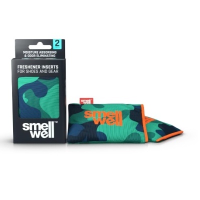 Produto SMELLWELL para absorção de humidade em sapatos com padrão camuflado