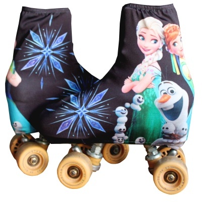 Botas de patins com personagens do Frozen e flocos de neve